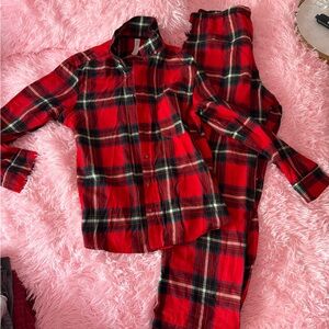 Red Plaid Pajama Set